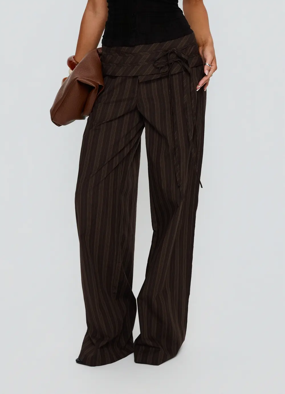 Seneca Wrap Pant Brown Stripe