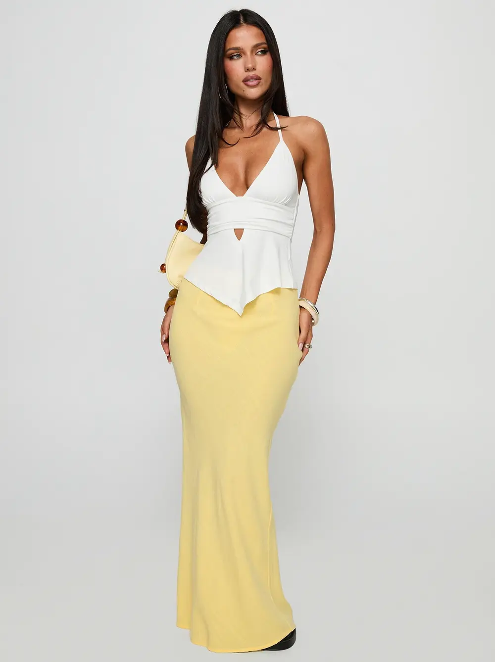 Jodie Maxi Skirt Lemon Yellow