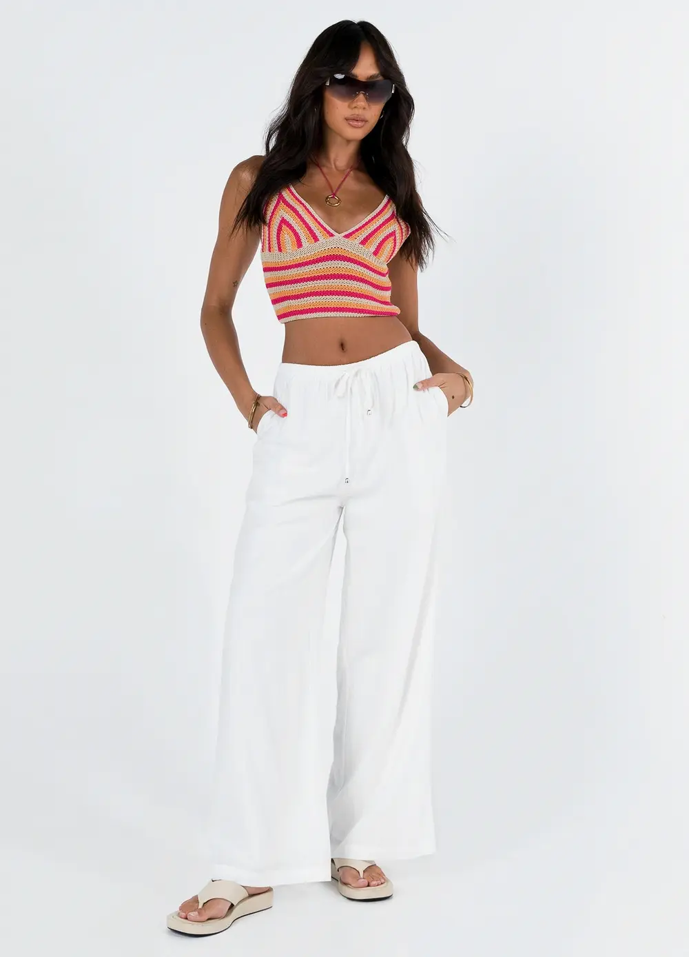 Ogilvie Linen Blend Pants White