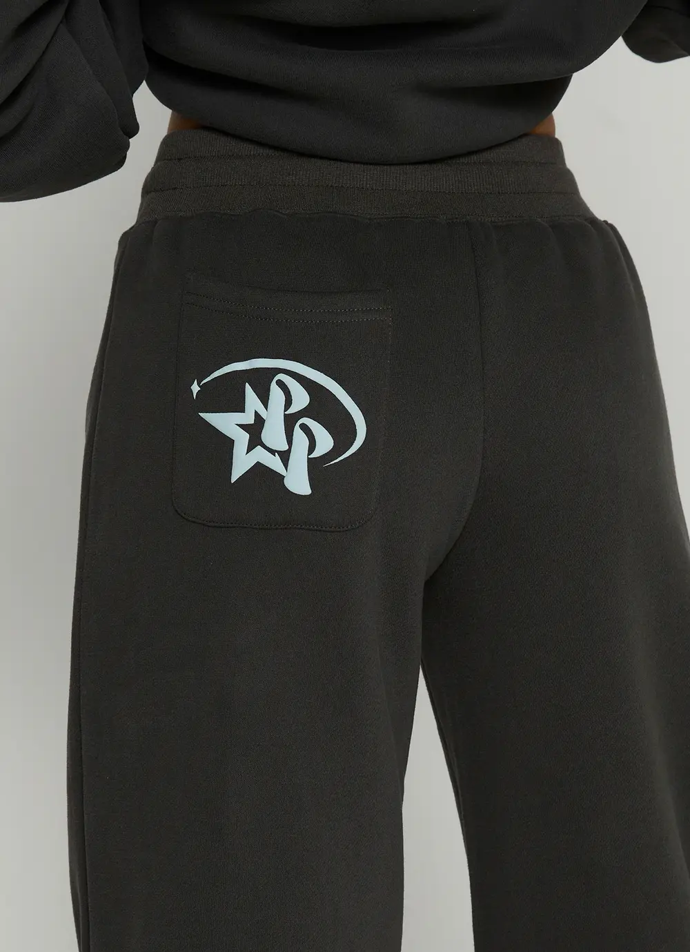 Princess Polly Stargirl Wide Leg Sweat Pants Charcoal