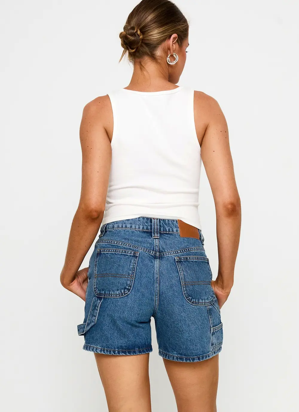 Lou Carpenter Denim Shorts Mid Wash