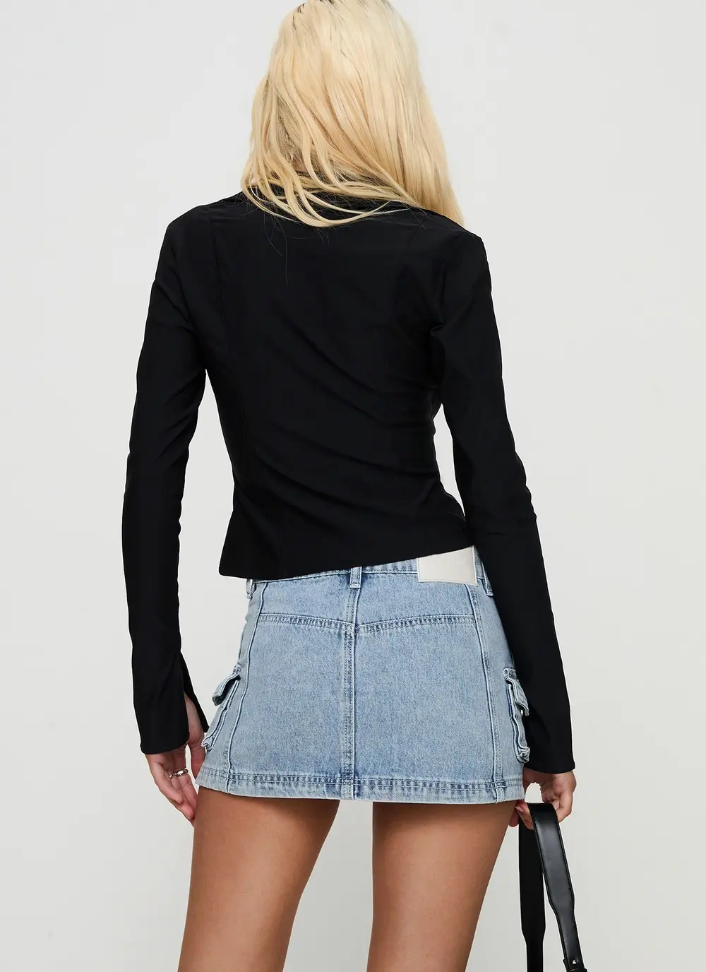 Pacific Coast Denim Cargo Skirt Light Wash