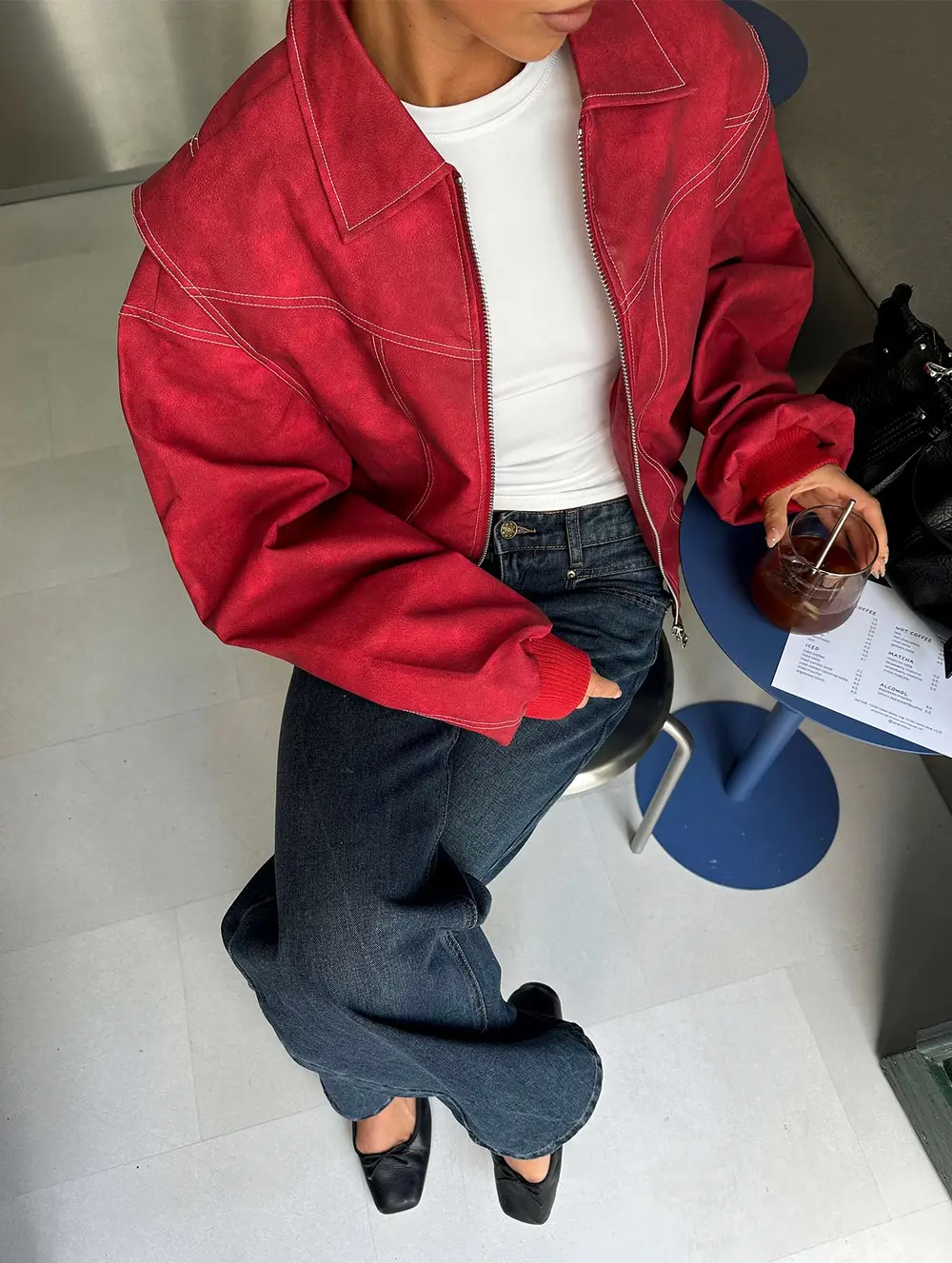 Vista Bomber Jacket Crimson