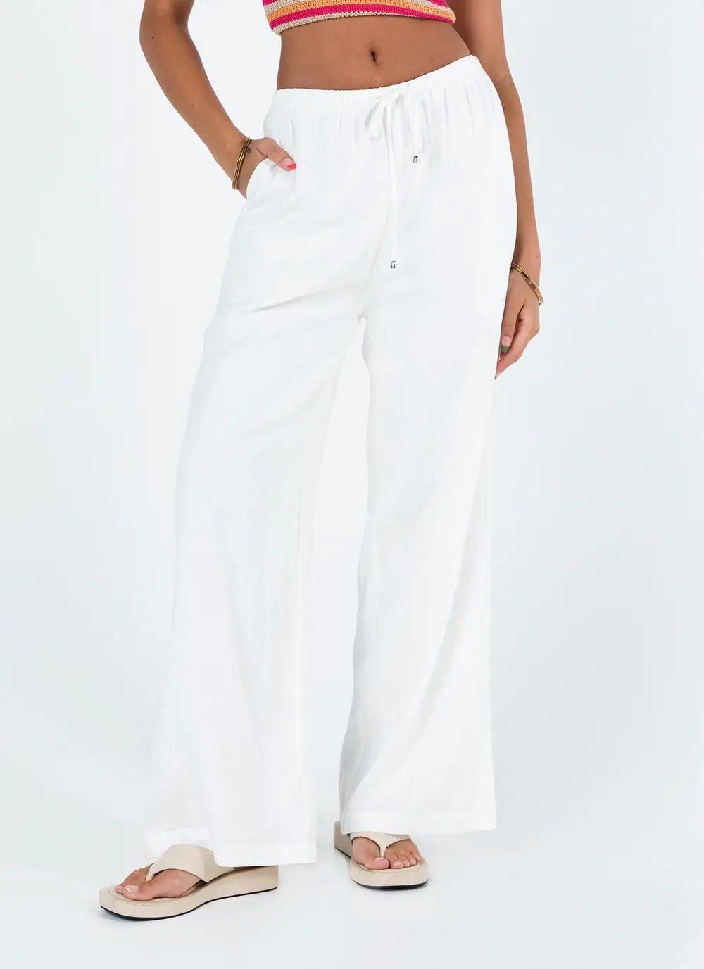 Ogilvie Linen Blend Pants White