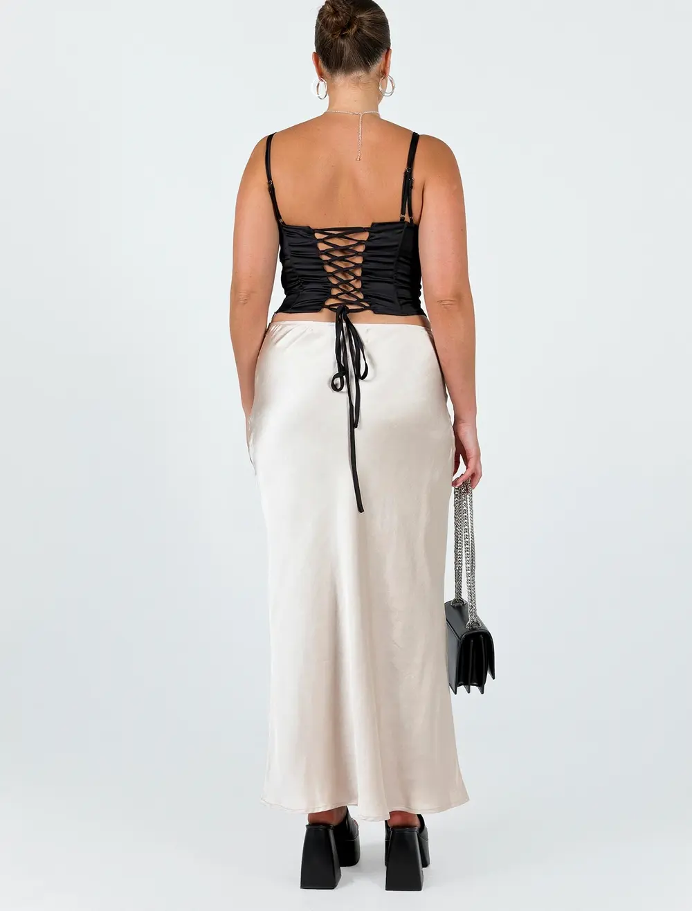 Haley Maxi Skirt Champagne