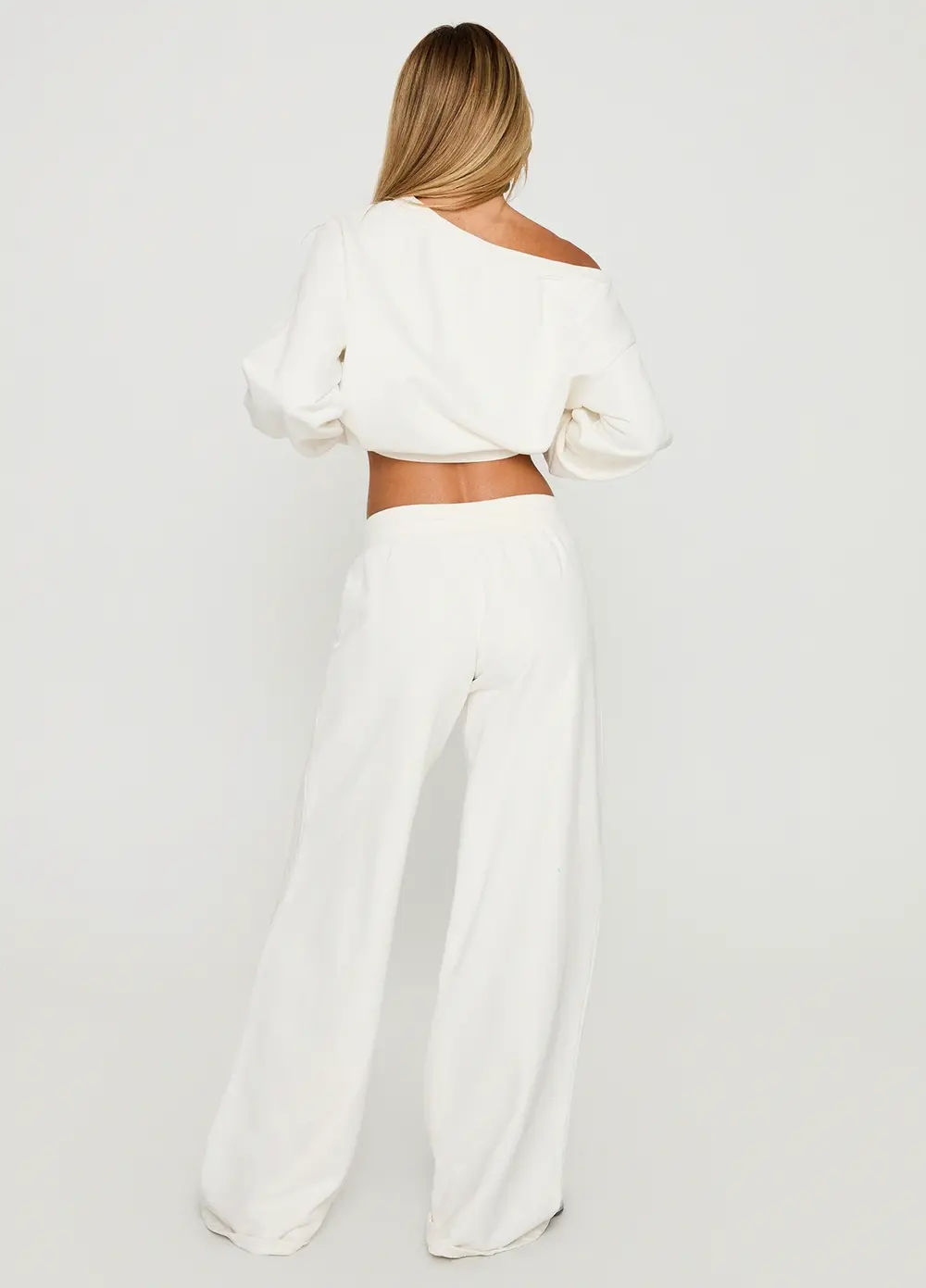 Dodie Wide Leg Pants Washed White