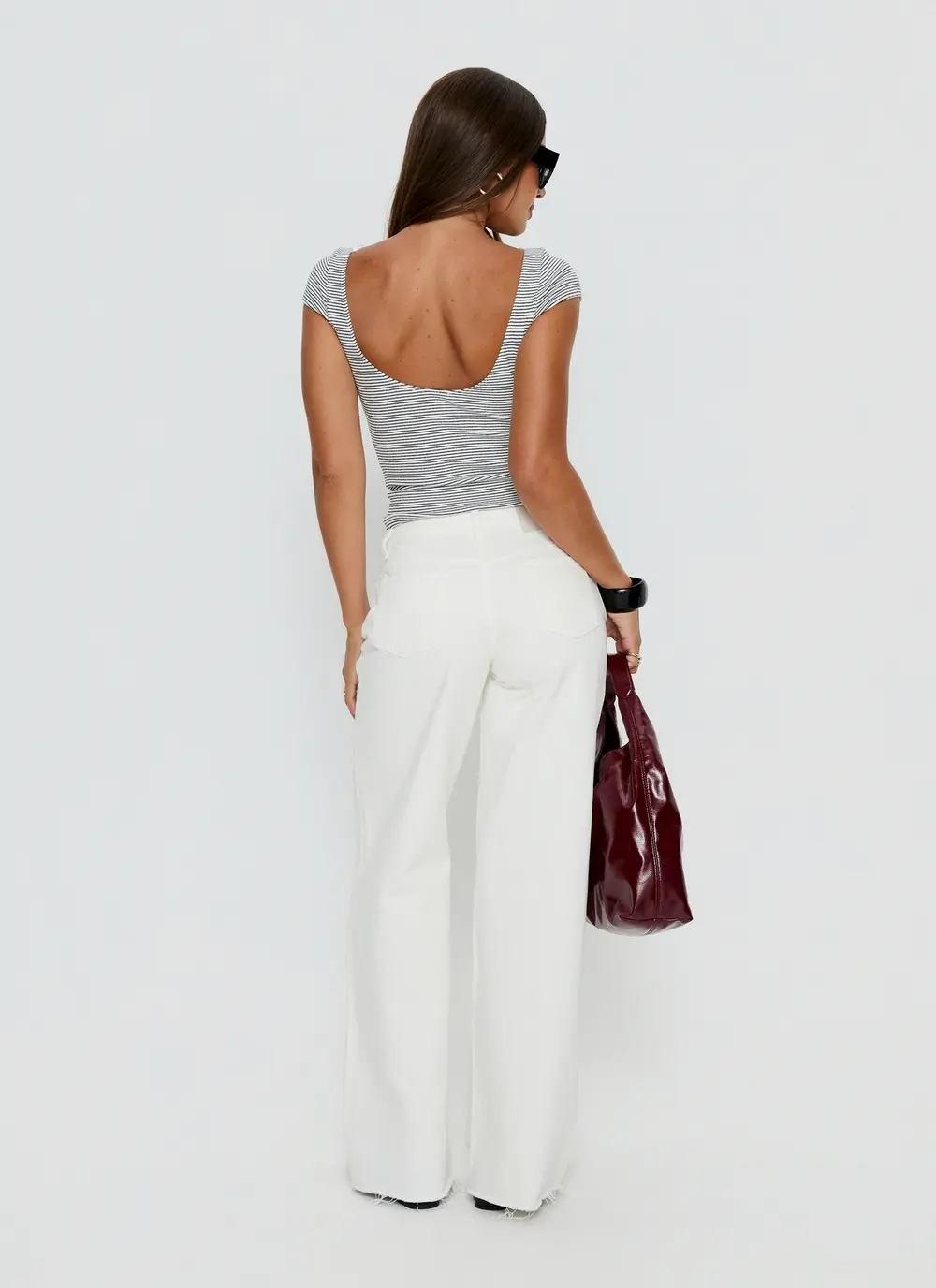 Darla Low Rise Straight Leg Jean White