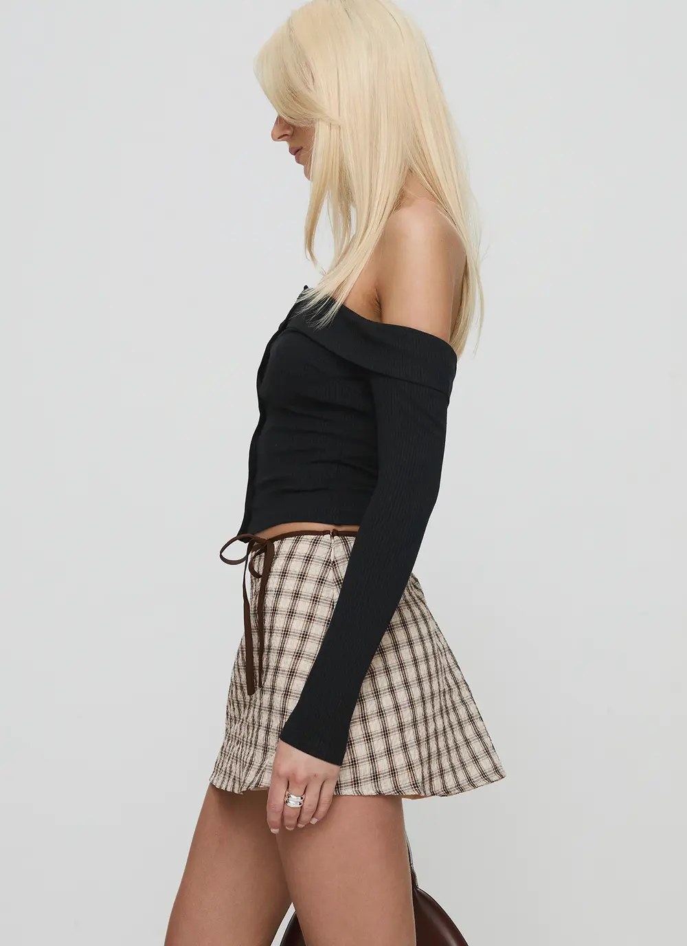 Korren Low Rise Skort Plaid