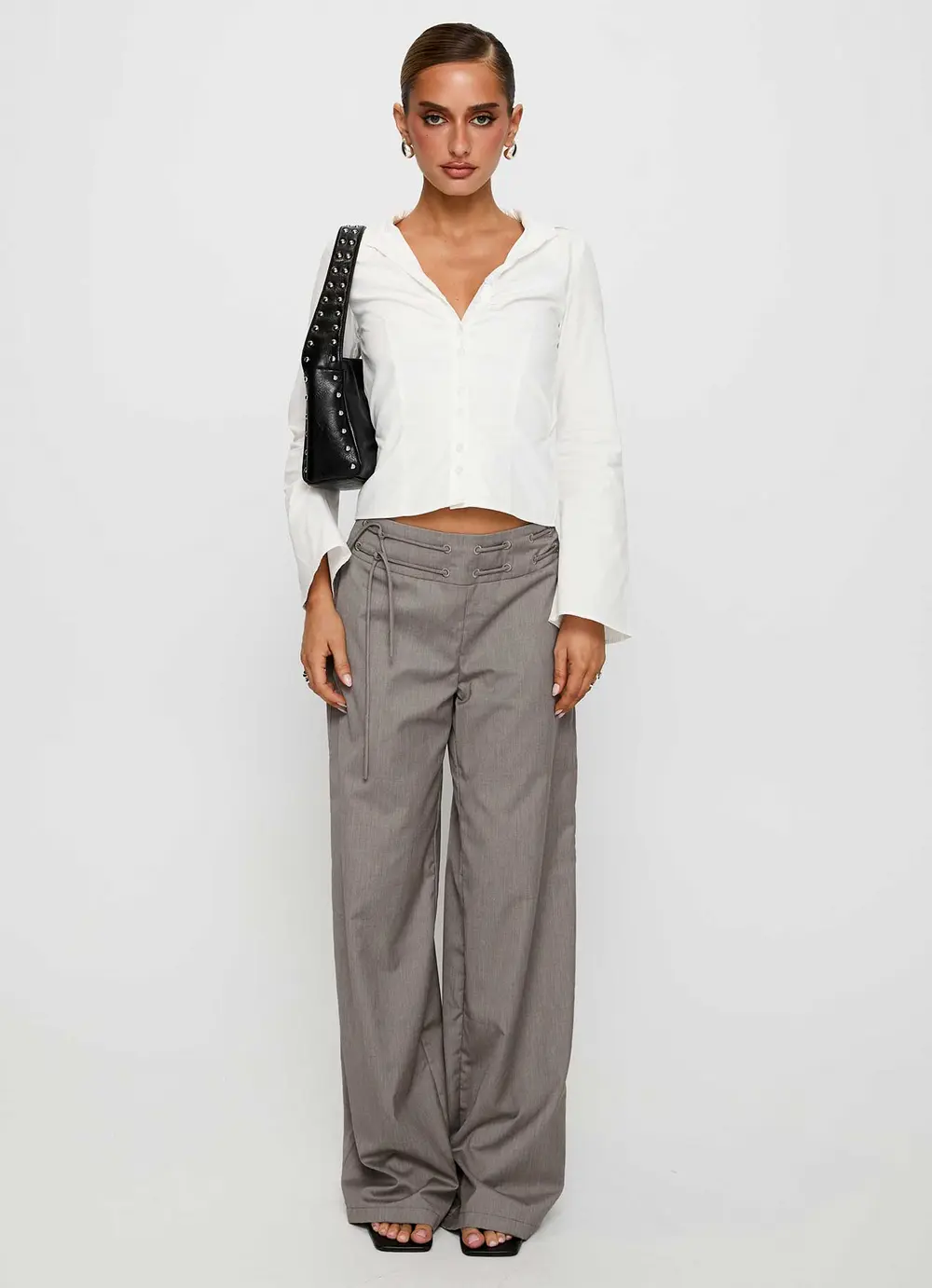 Just Have Fun Wide Leg Pant Grey