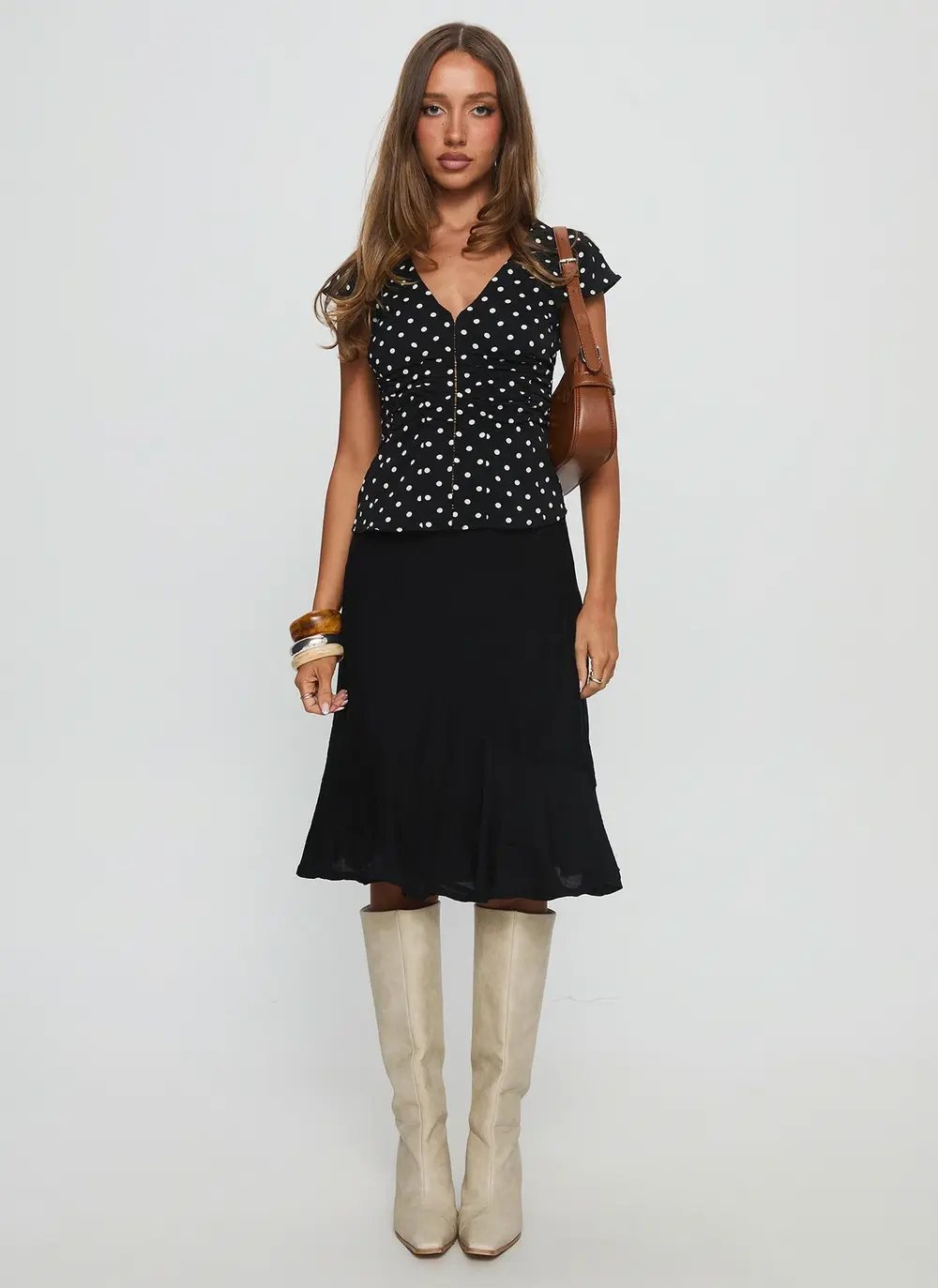 With Kindness Midi Skirt Black