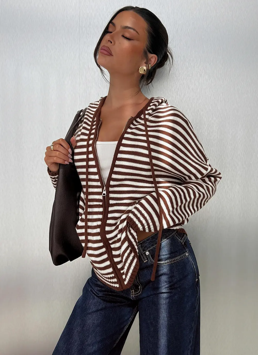Brienna Zip Jacket Brown