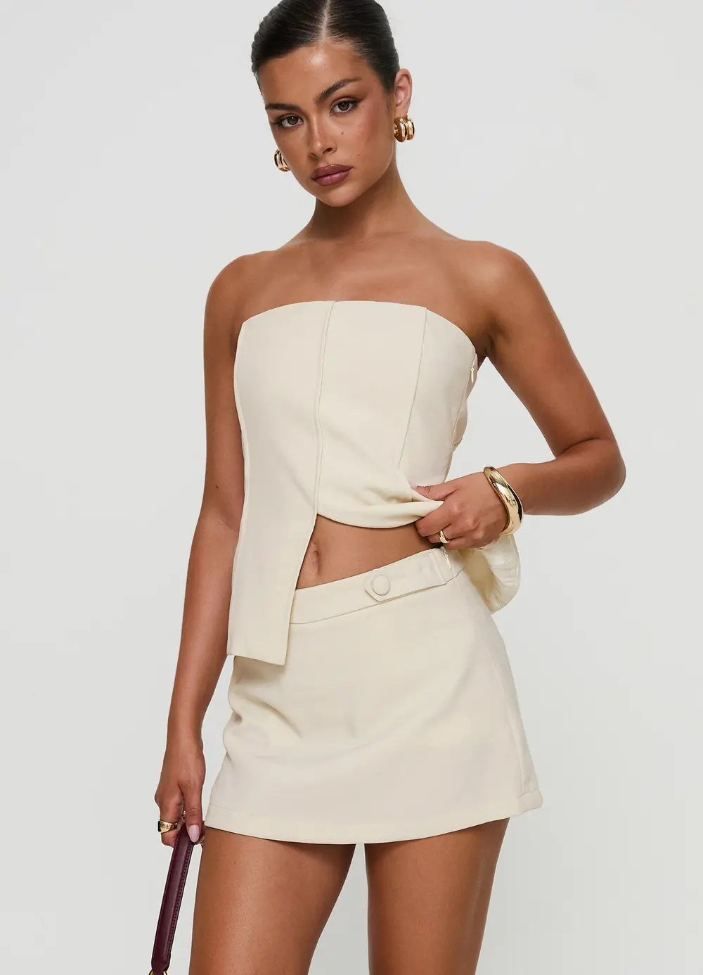 Full Disclosure Skort Cream