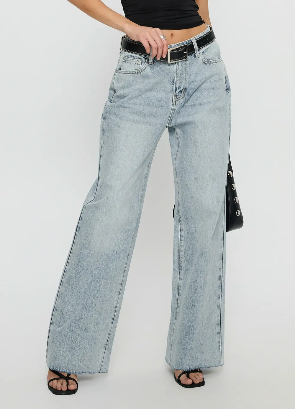 Henesey High Rise Straight Leg Jeans Light Wash