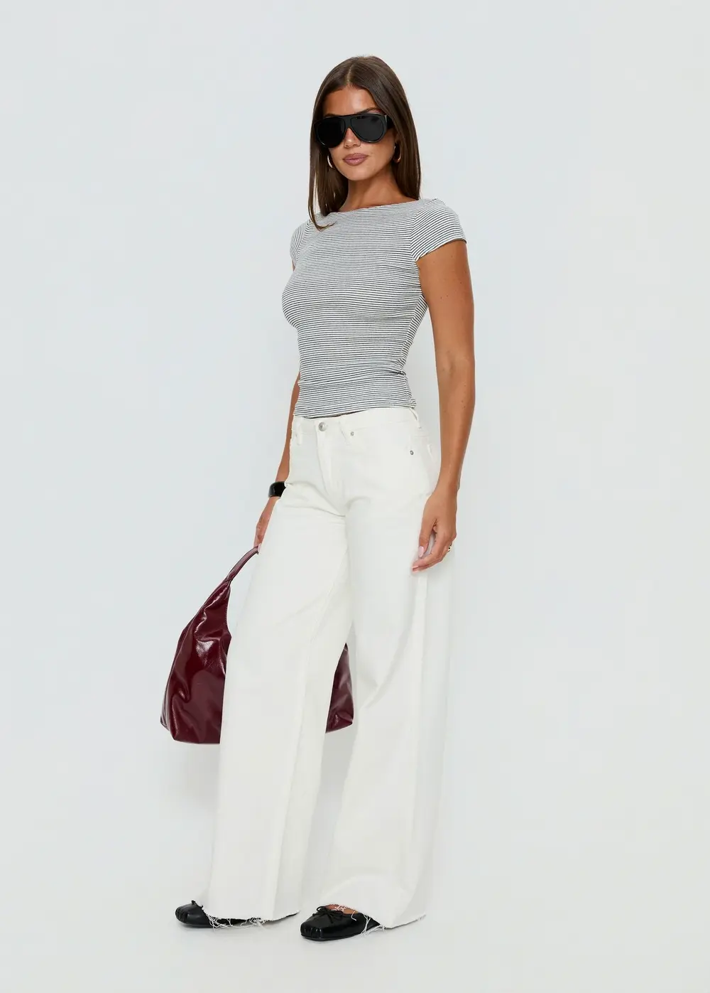 Darla Low Rise Straight Leg Jean White