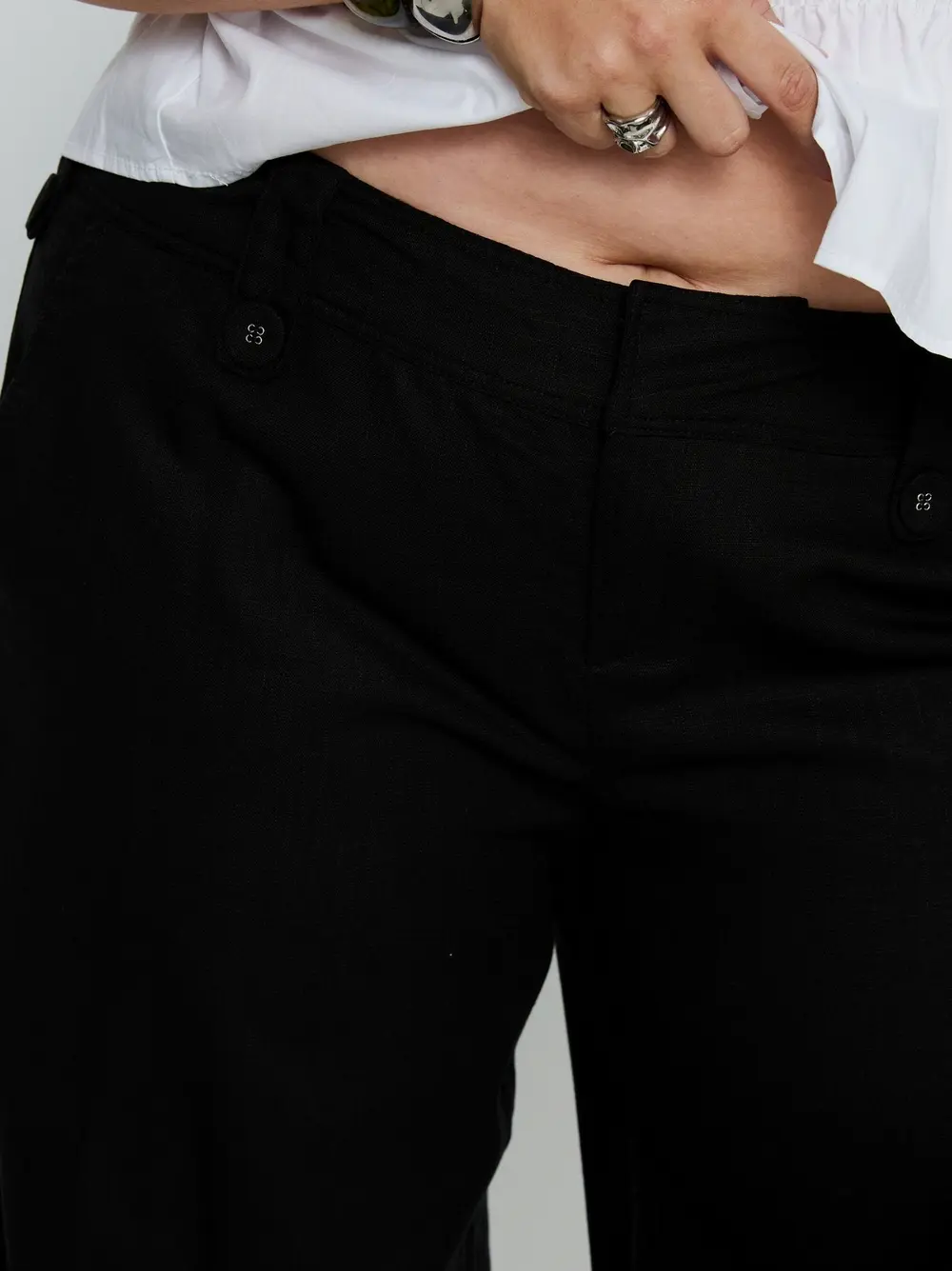 Pedra Wide Leg Pant Black Curve