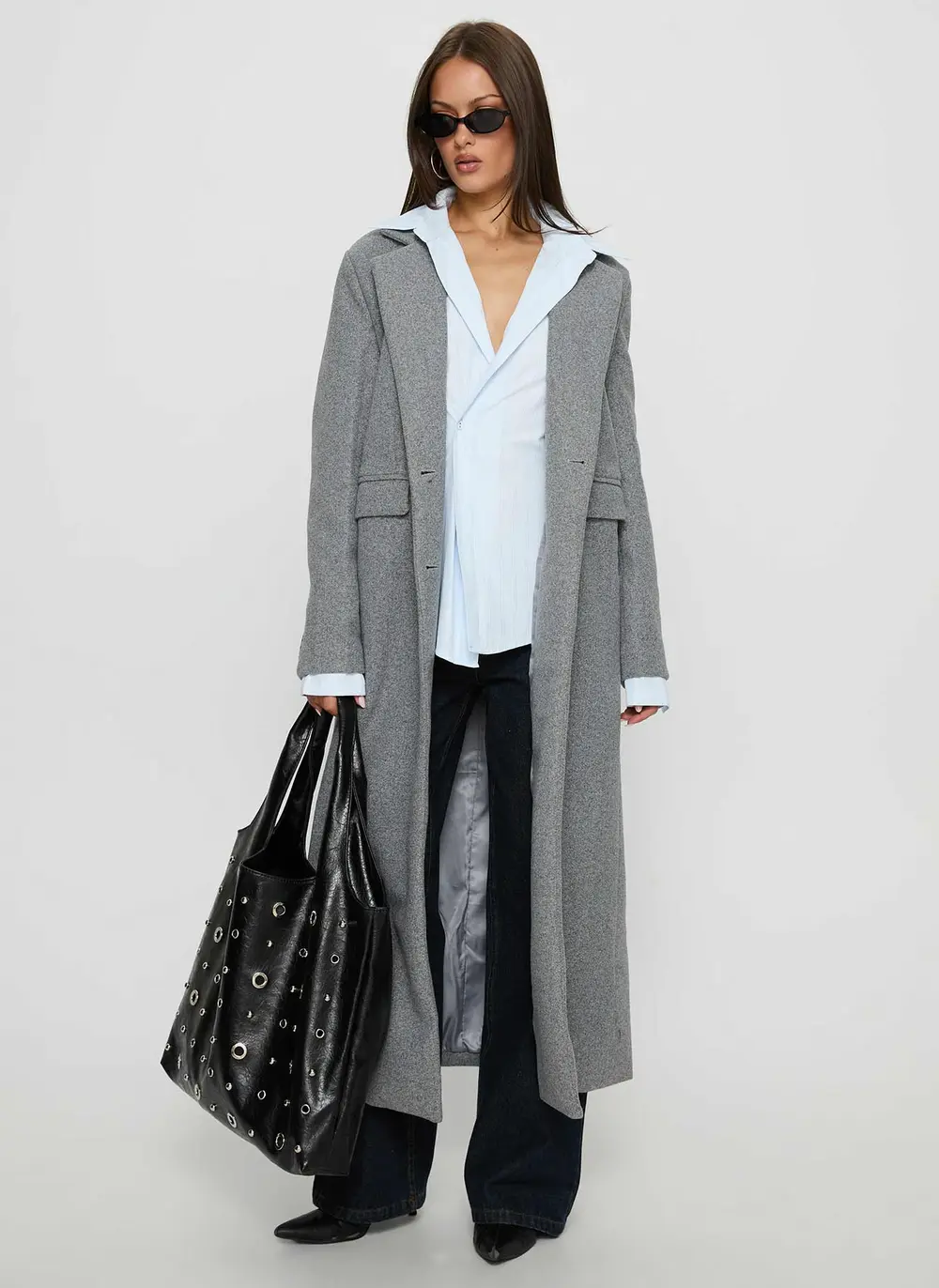 Lovergirl Longline Coat Grey