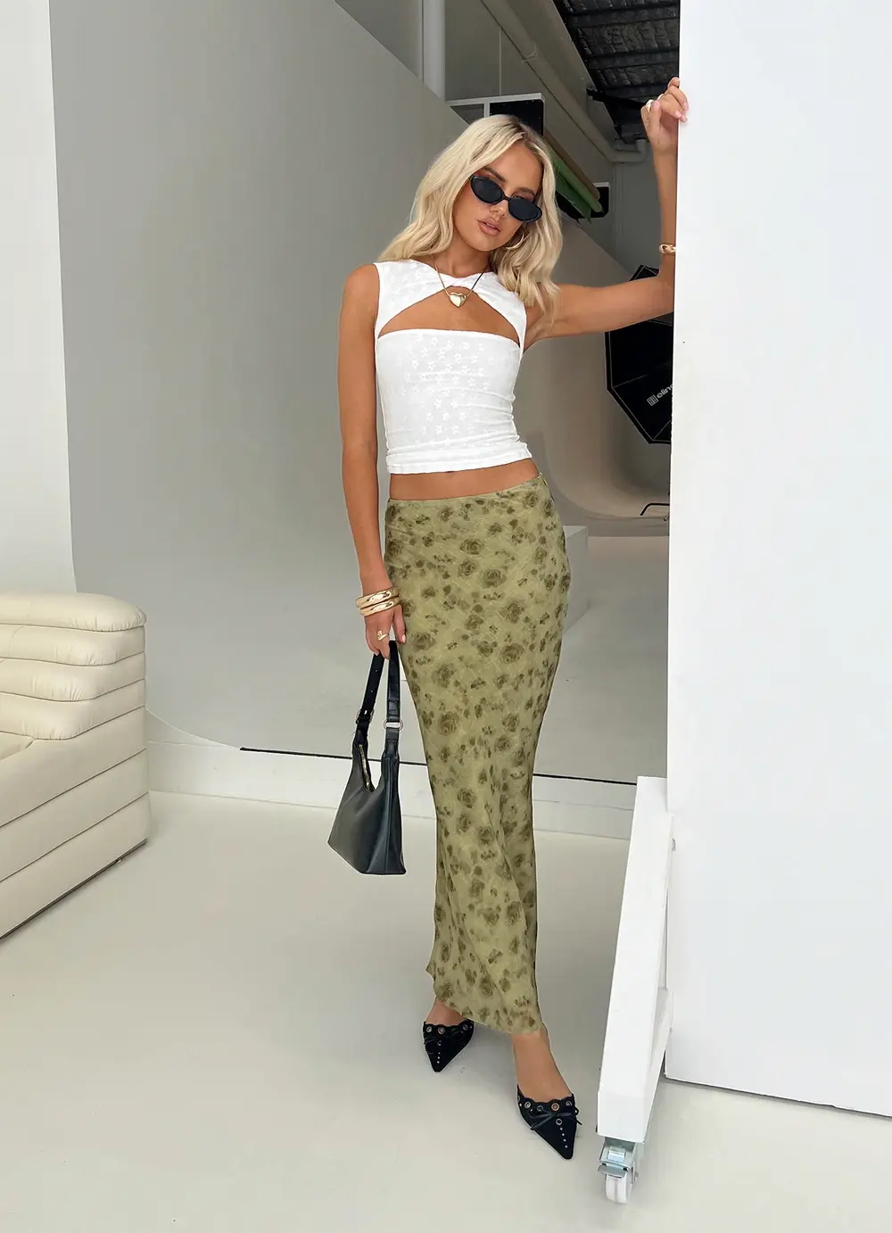 Piazia Maxi Skirt Green