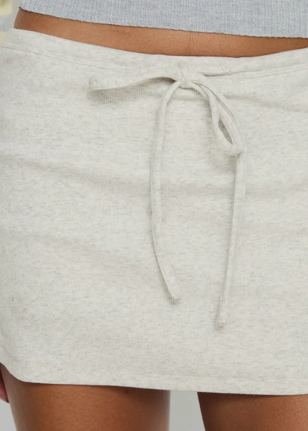 Baseline Rib Skort Grey Marle