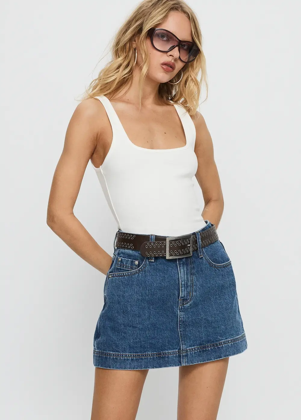 Gazelle Denim Skort Mid Wash