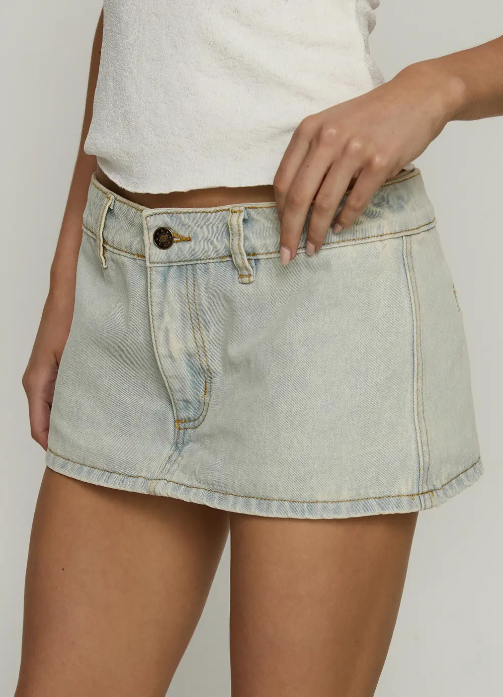 Rhode Mini Skort Light Denim