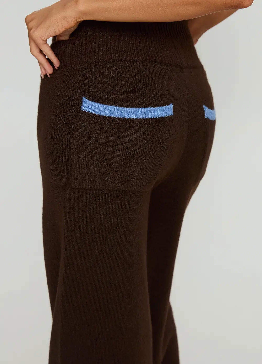 Bekki Wide Leg Knit Pant Brown