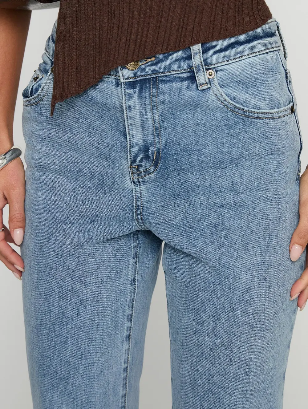 Magic Mirror Mid Rise Bootleg Jeans Ice Wash