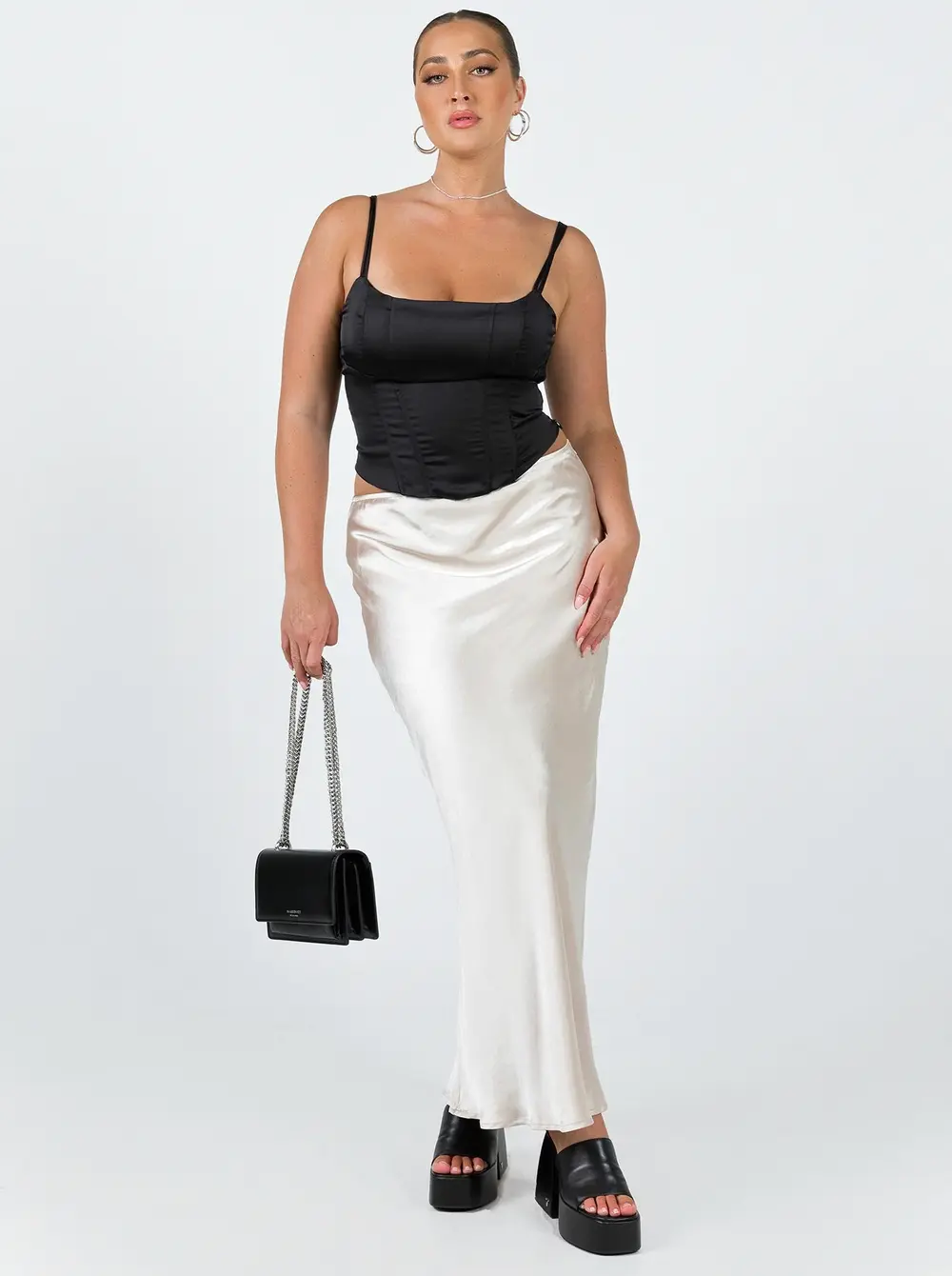Haley Maxi Skirt Champagne