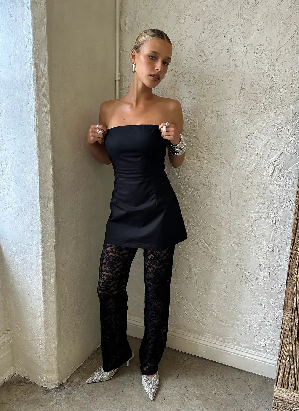 Peru Lace Pants Black