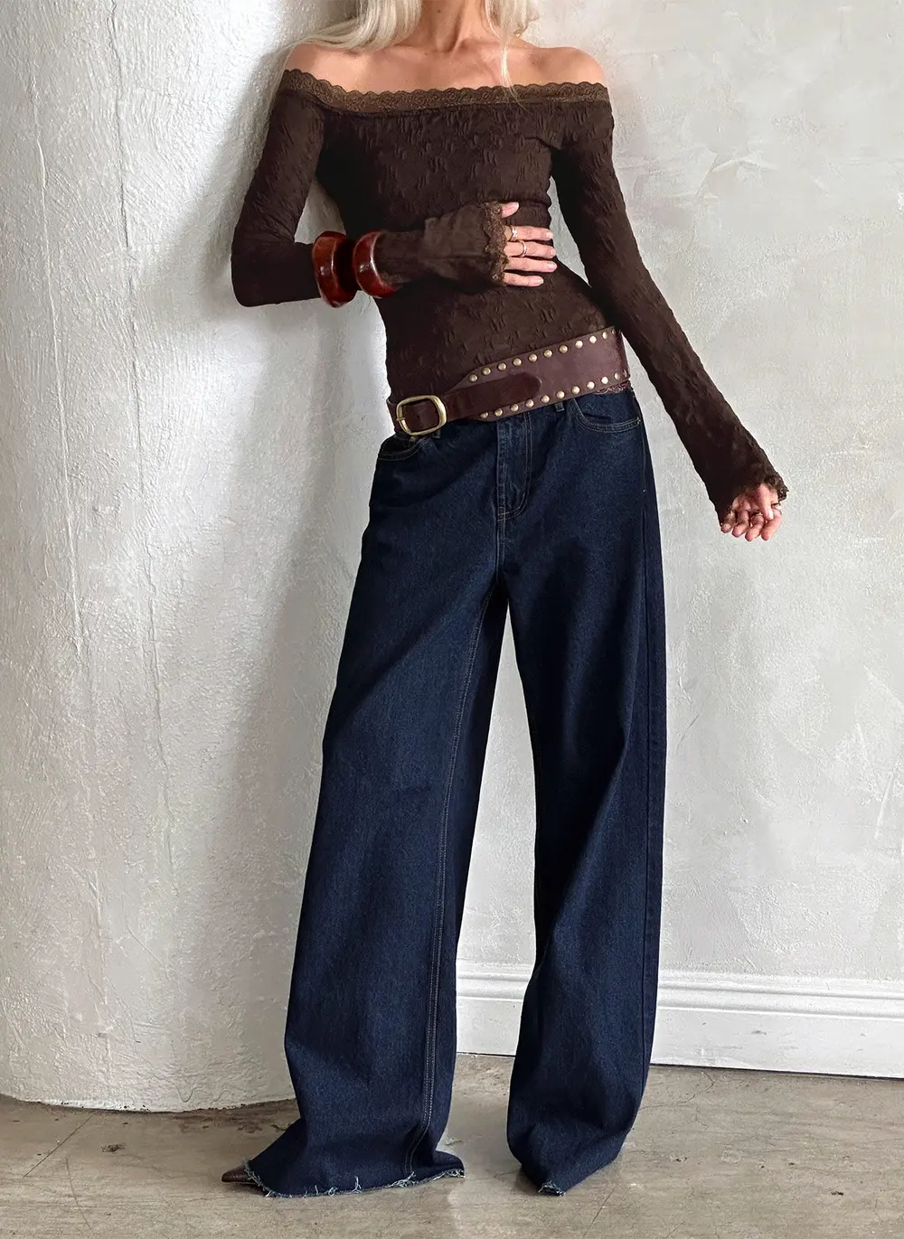 Darla Low Rise Straight Leg Jean Dark Blue Wash