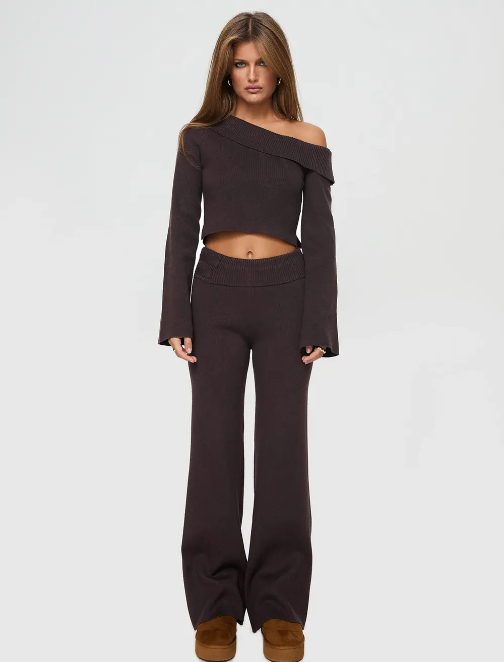 Try Me Knit Pants Chocolate