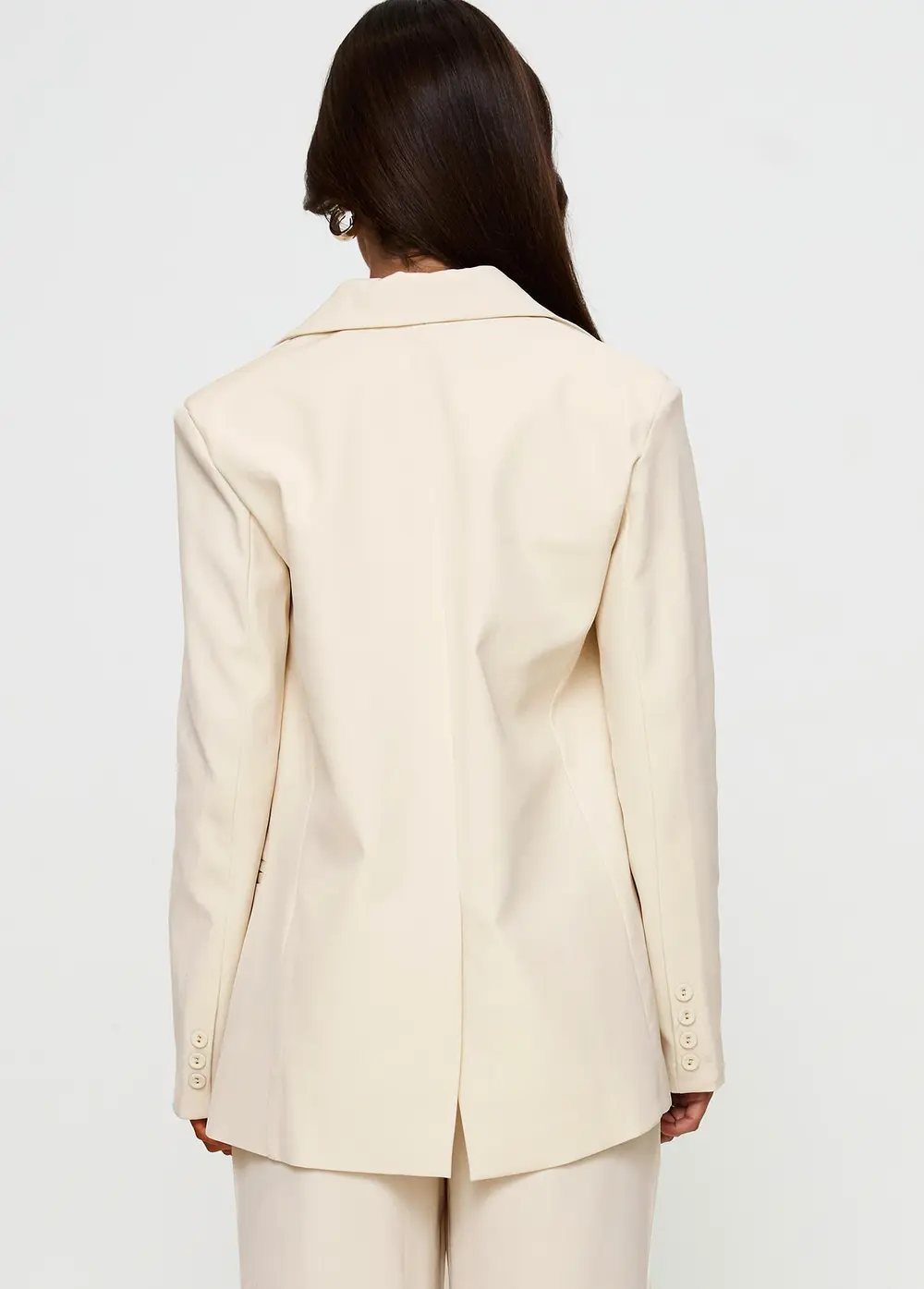 Crowd Pleaser Oversized Blazer Cream