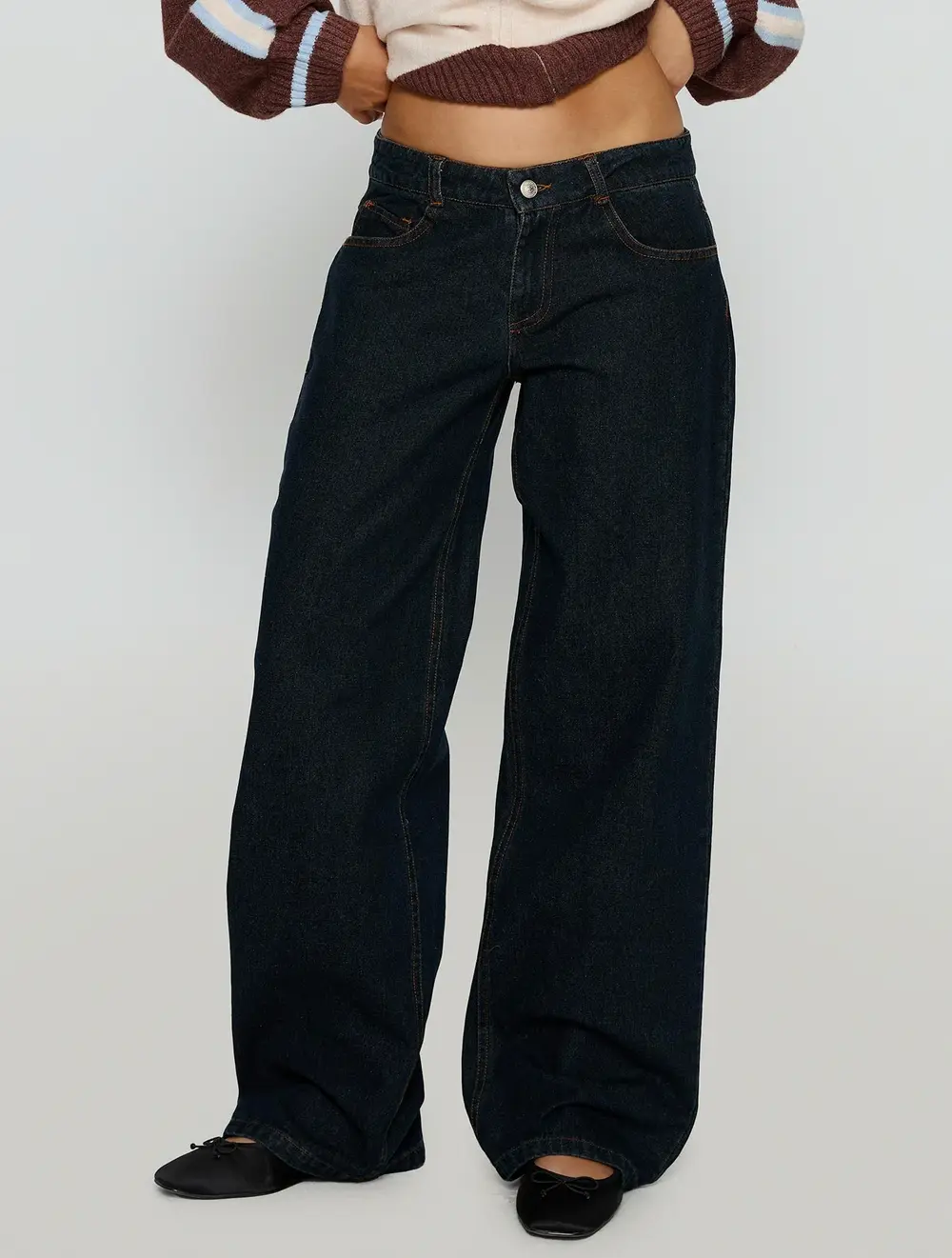 Korinne Low Rise Baggy Jeans Indigo