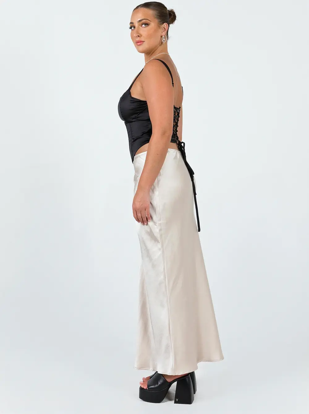 Haley Maxi Skirt Champagne