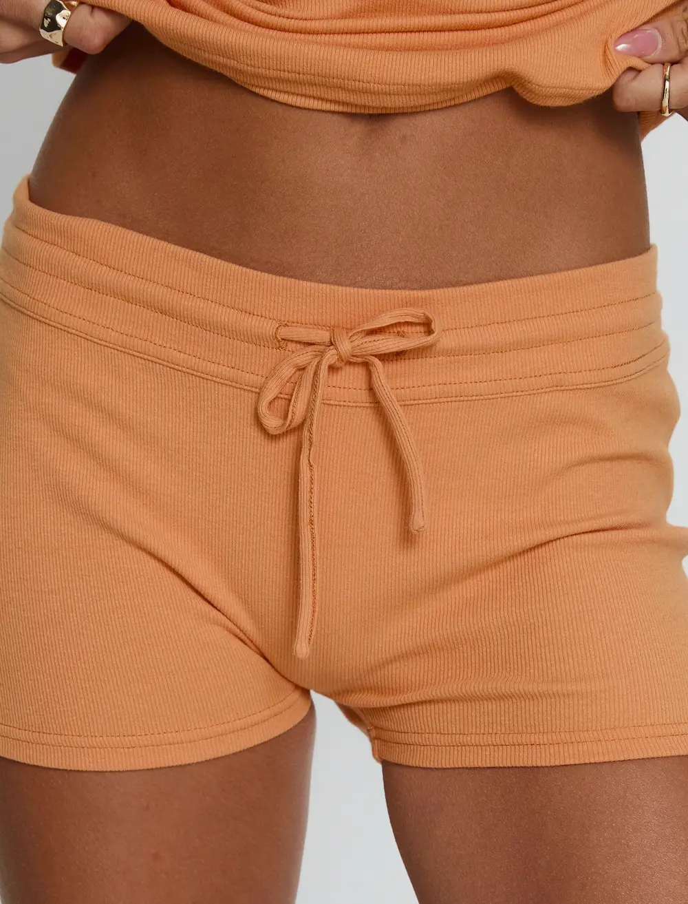 Baseline Rib Micro Shorts Orange