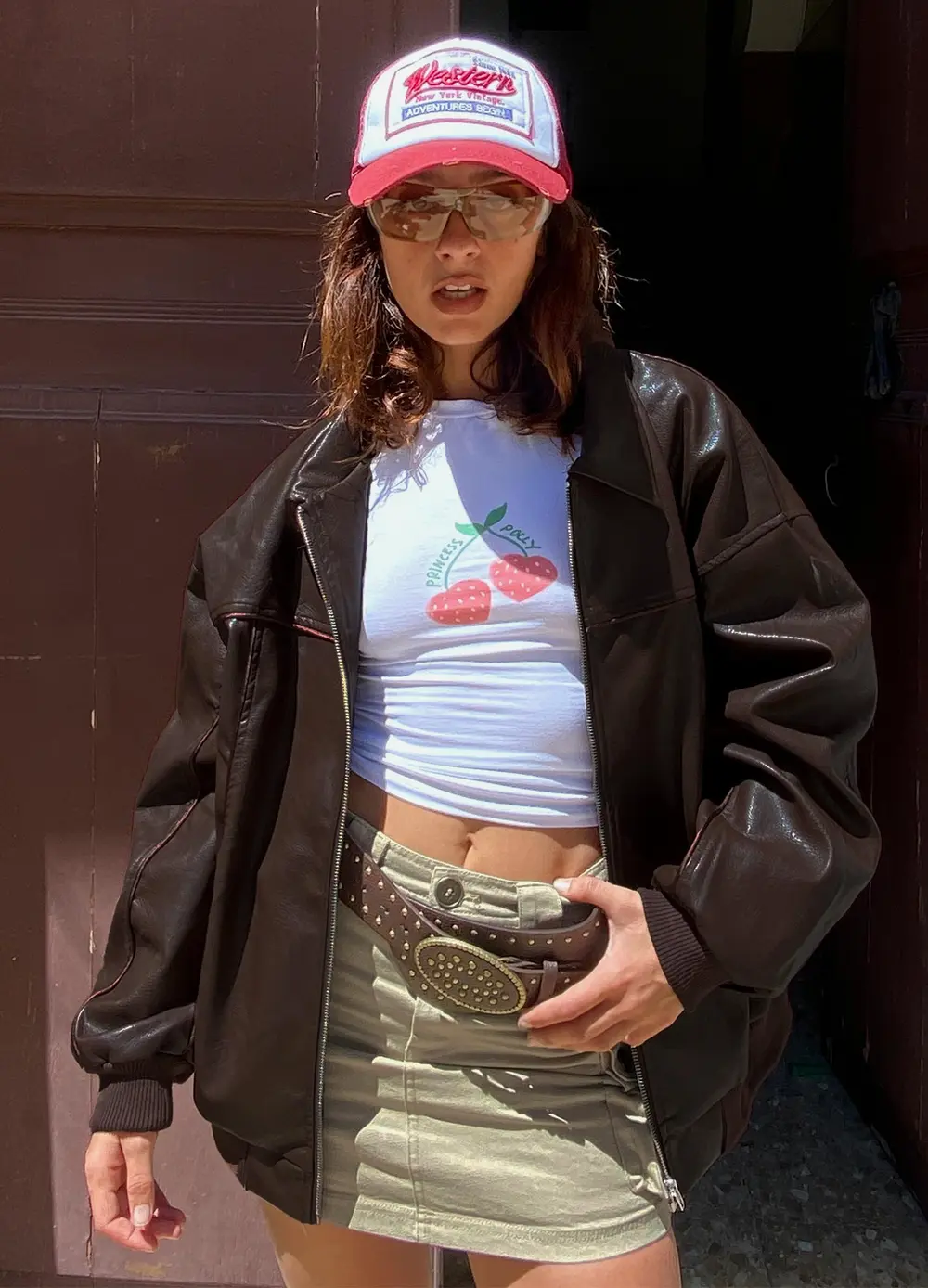 Lydie Cargo Mini Skirt Beige