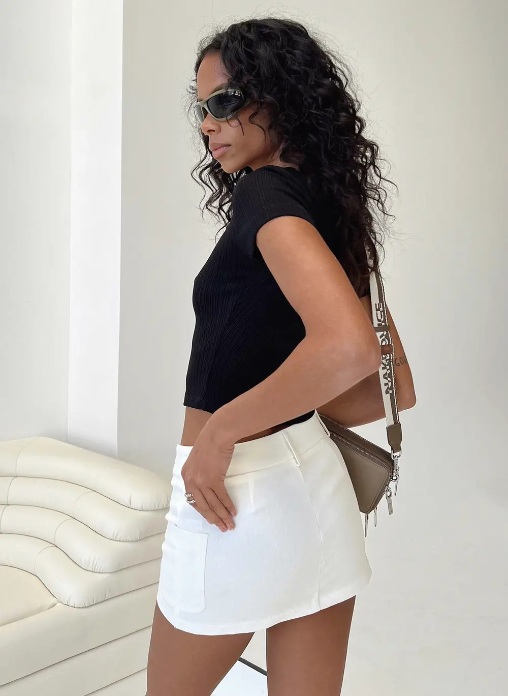 Brinnley Mini Skirt White