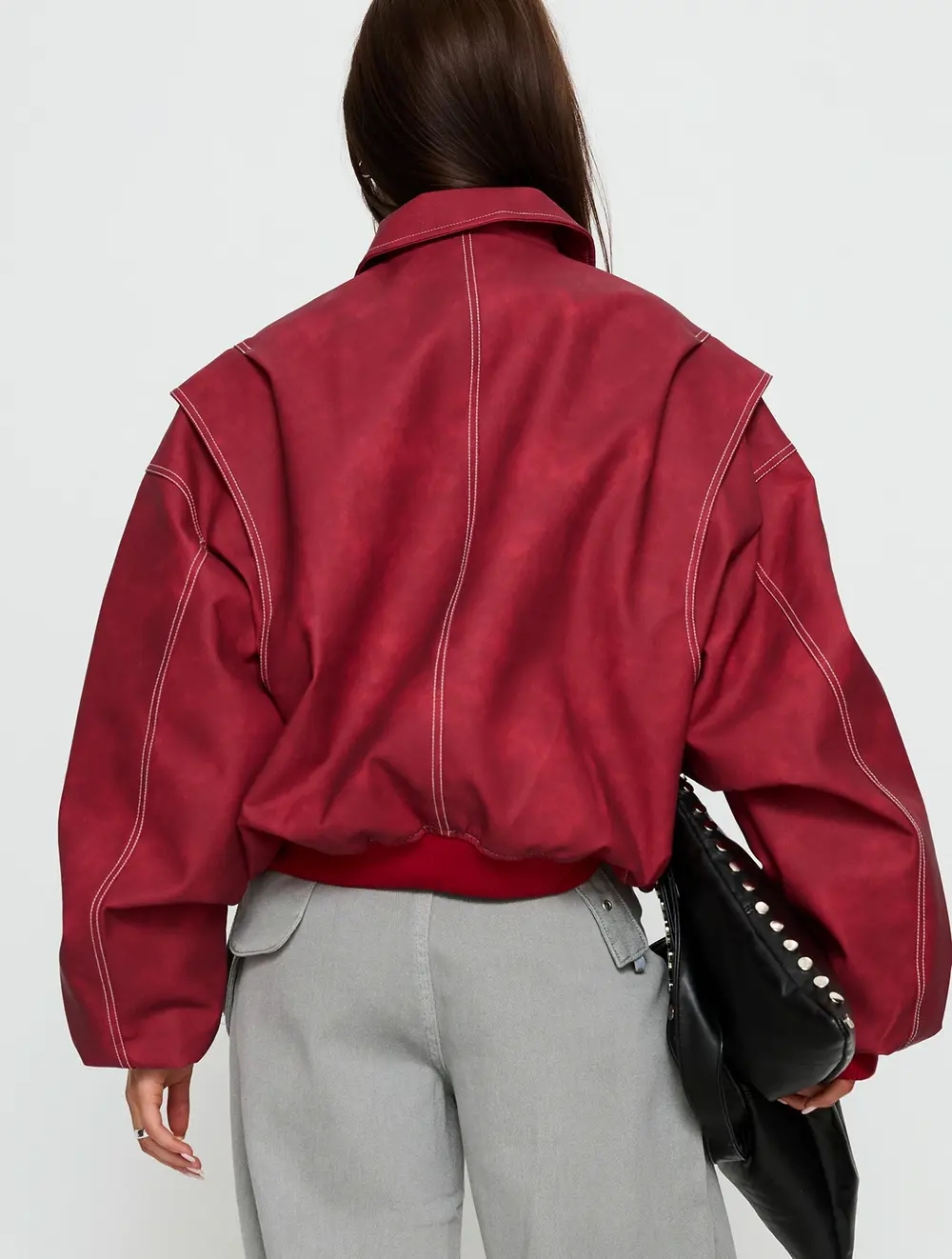 Vista Bomber Jacket Crimson