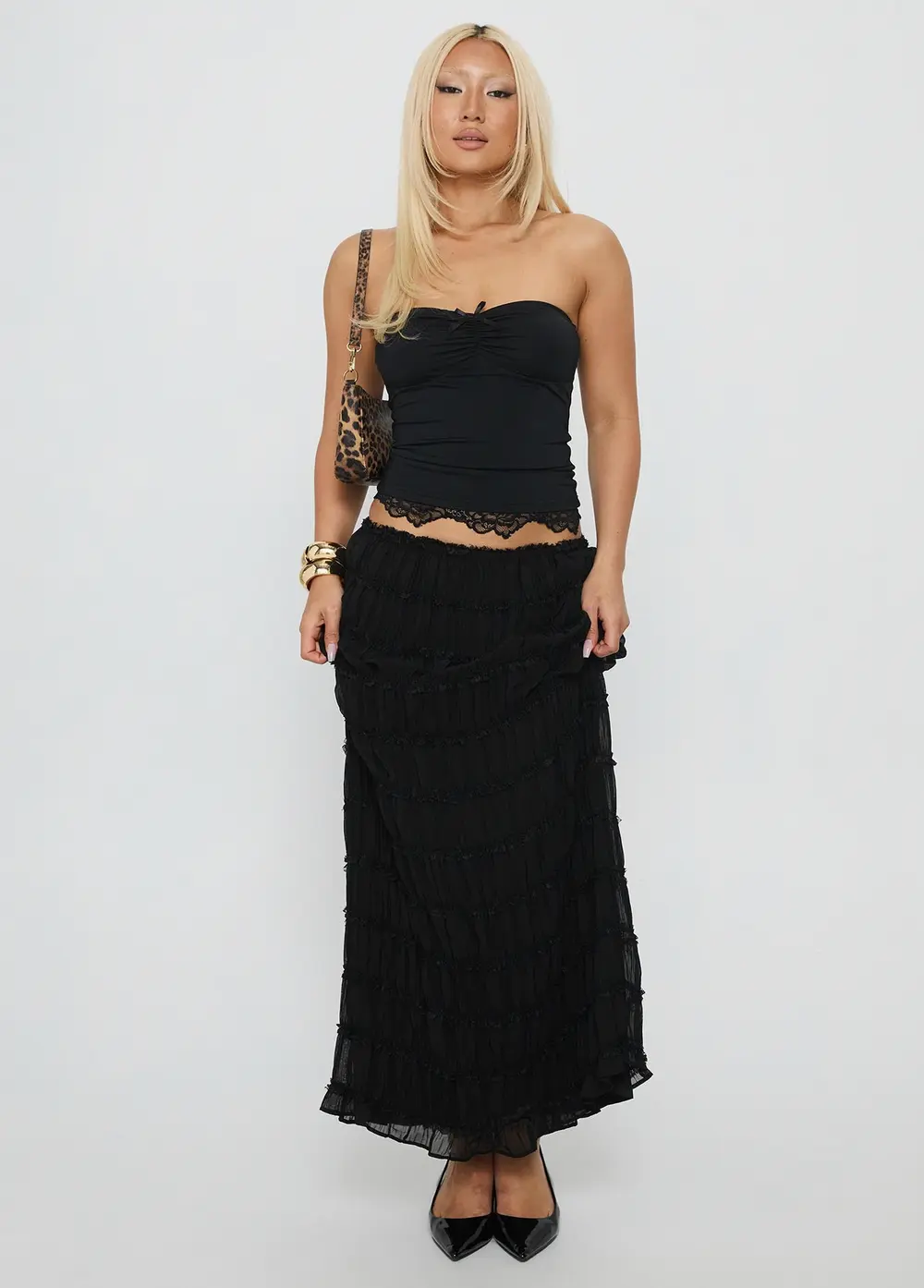 Estefania Maxi Skirt Black