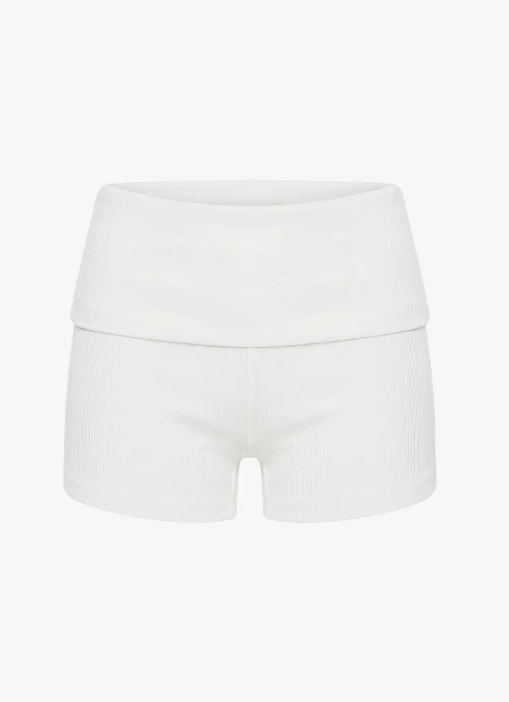 Baseline Low Rise Rib Shorts White