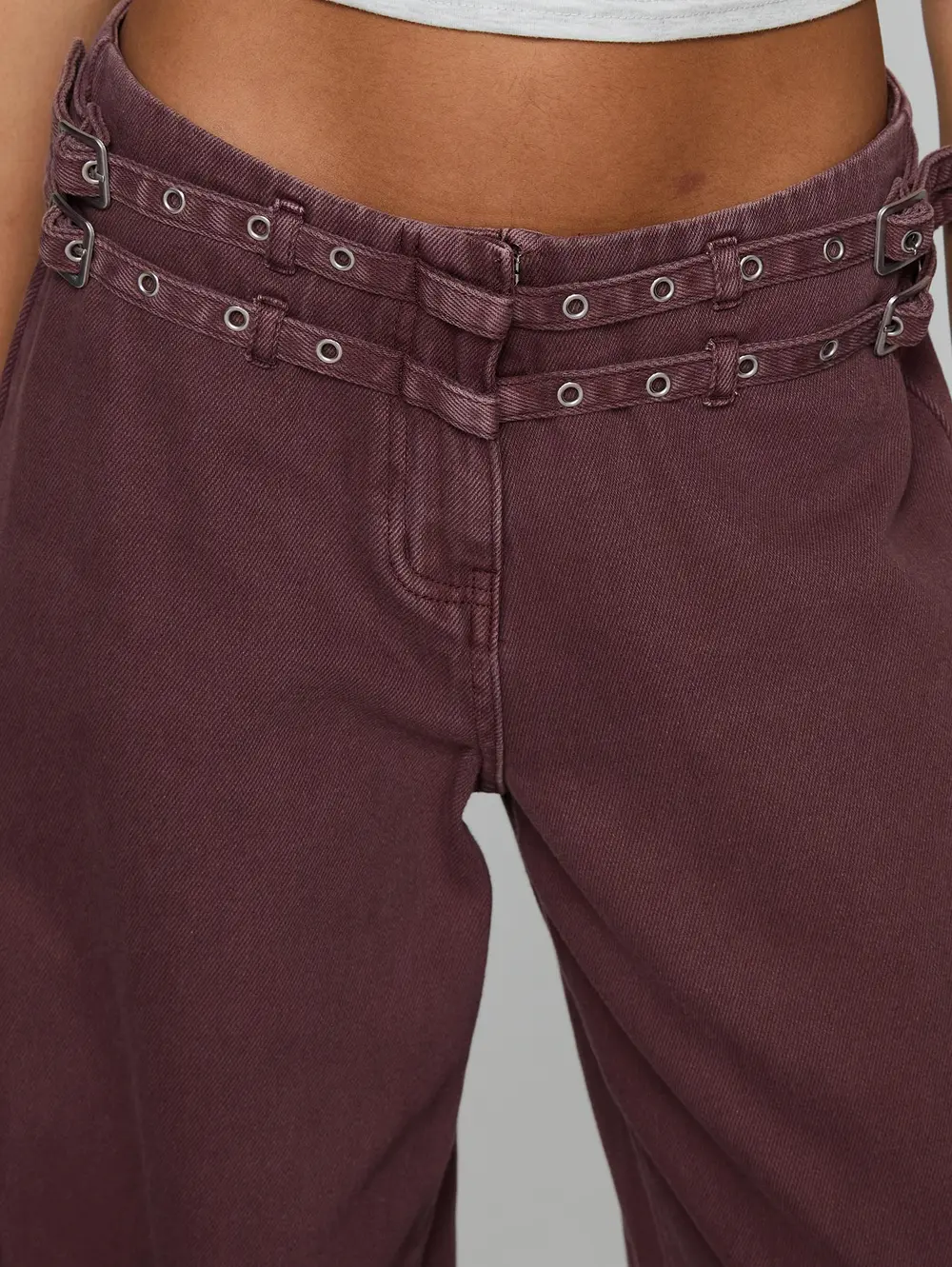 Baccarat Mid Rise Wide Leg Belted Pant Chocolate