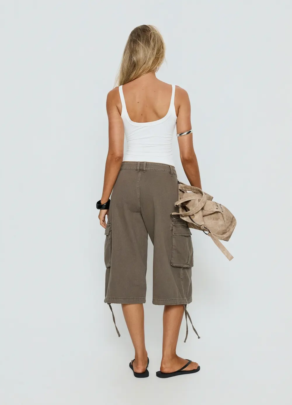 Hudsen Longline Cargo Shorts Khaki