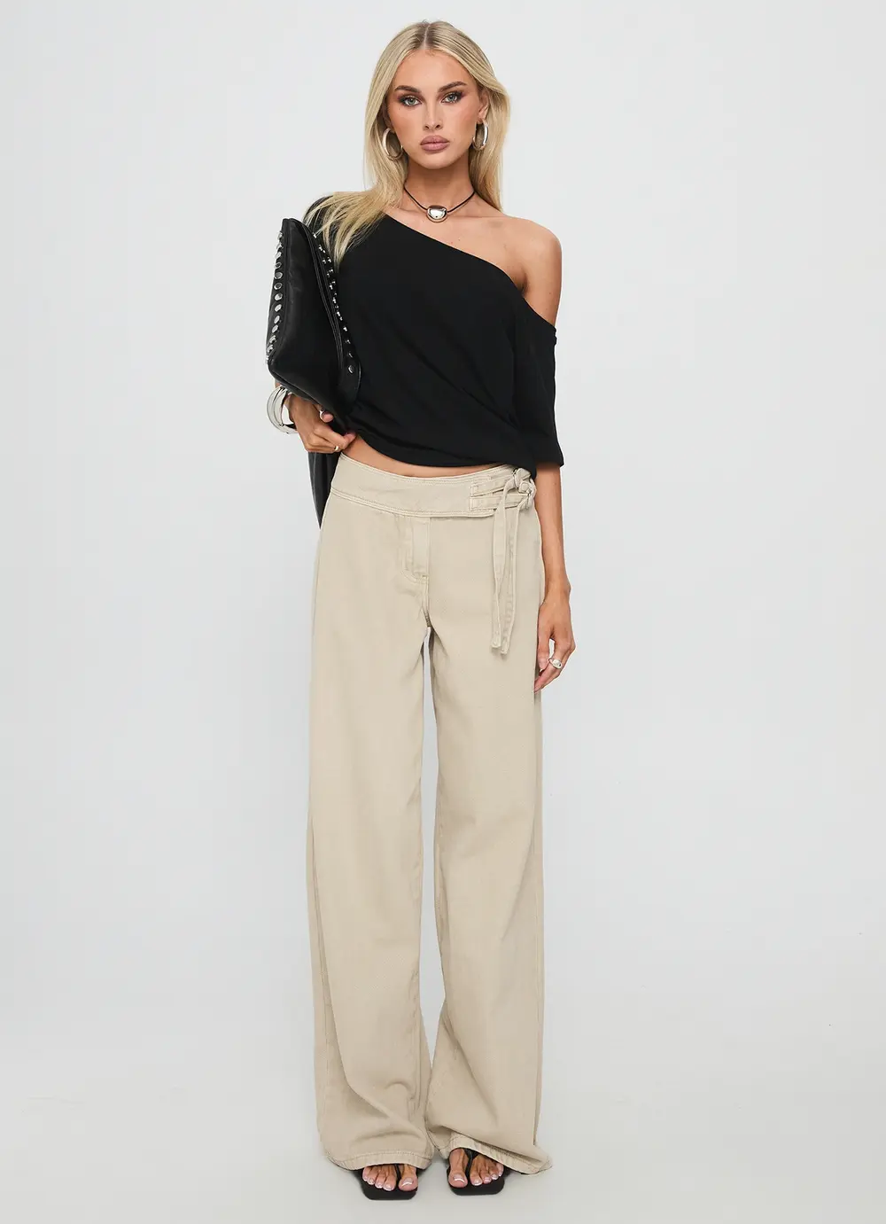 Boxie Mid Rise Wide Leg Jeans Washed Green