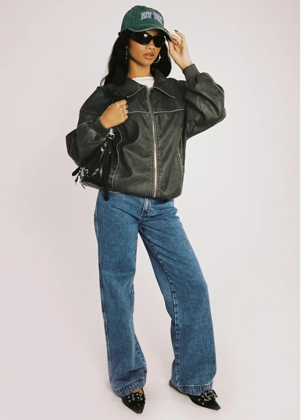 Jankins Low Rise Straight Leg Jeans Mid Wash