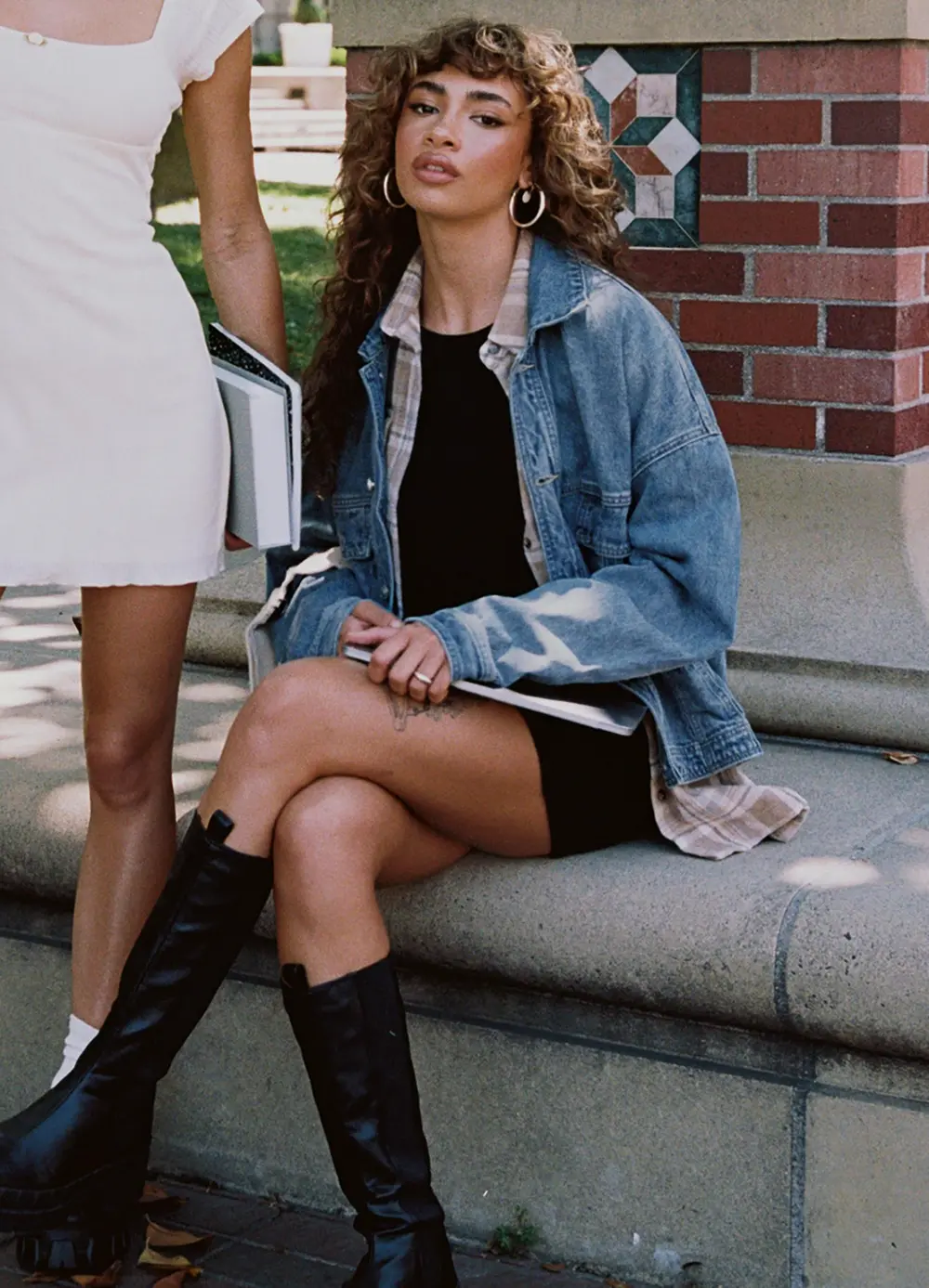 Kier Oversized Jacket Denim Mid Wash