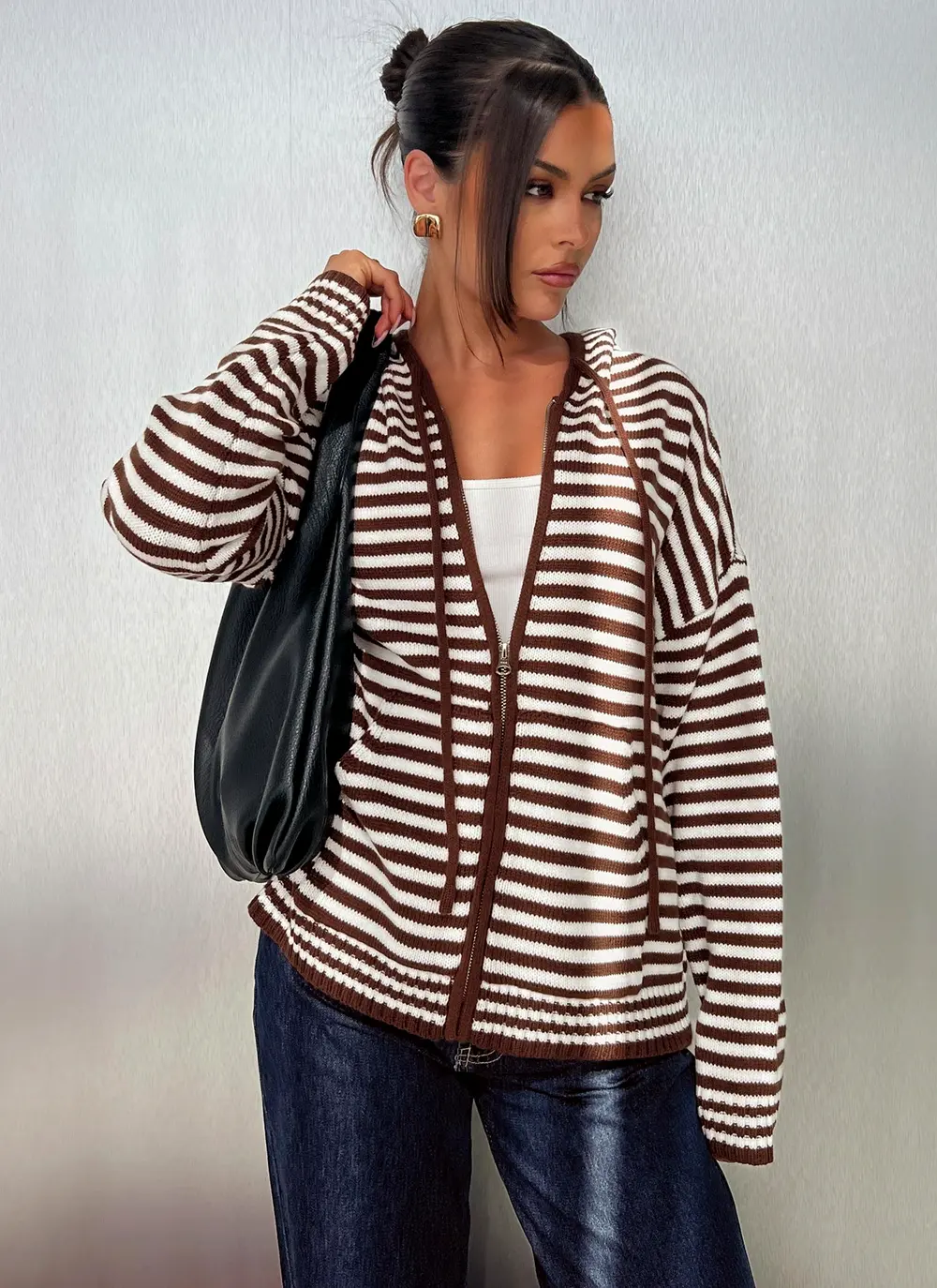 Brienna Zip Jacket Brown
