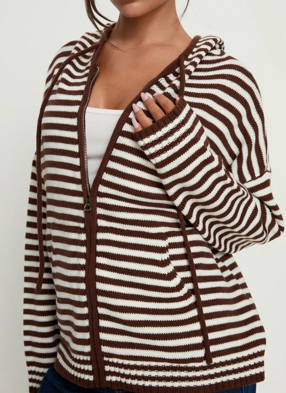 Brienna Zip Jacket Brown