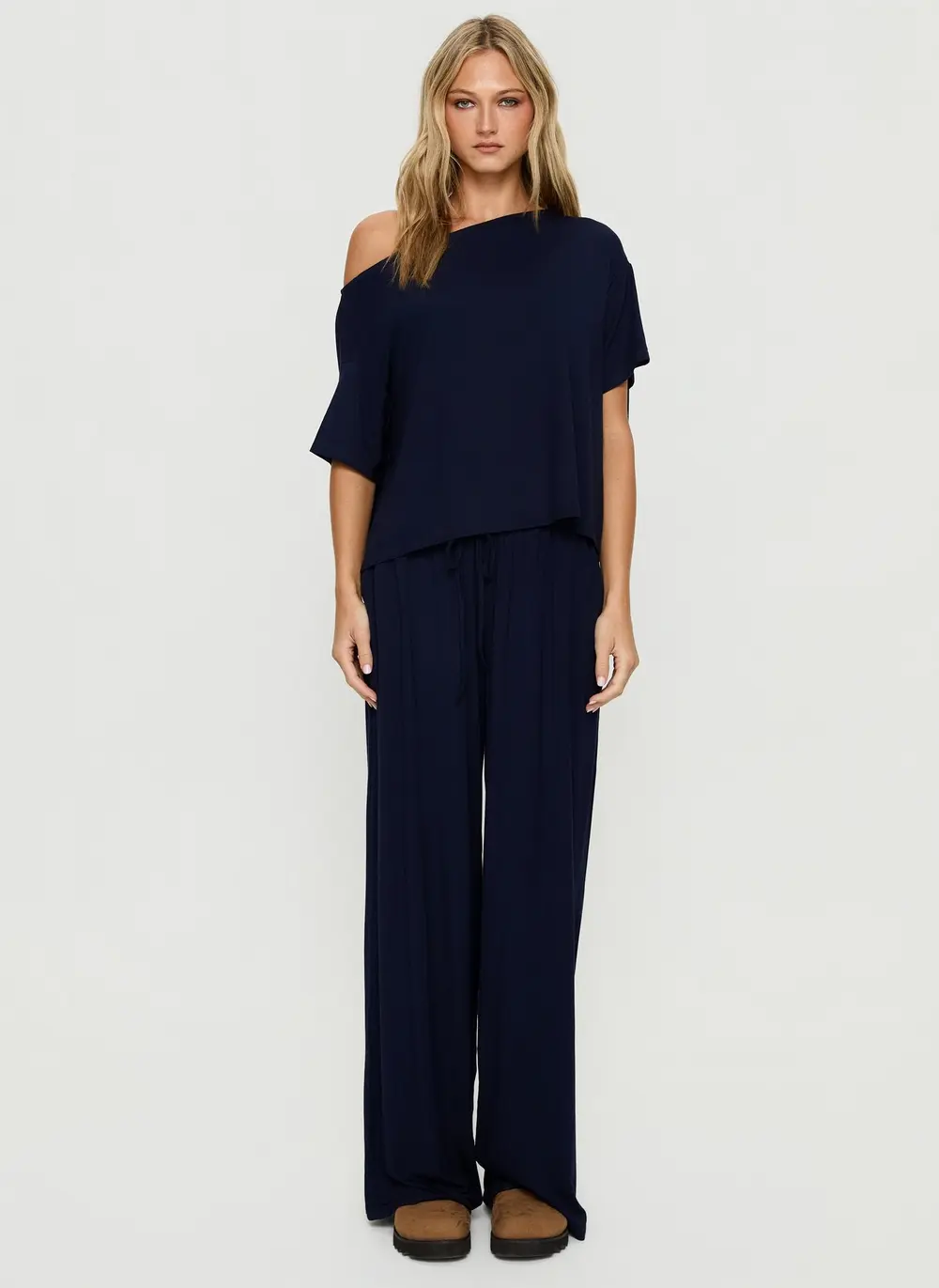 Cozy Hour Sleep Relaxed Pants Navy