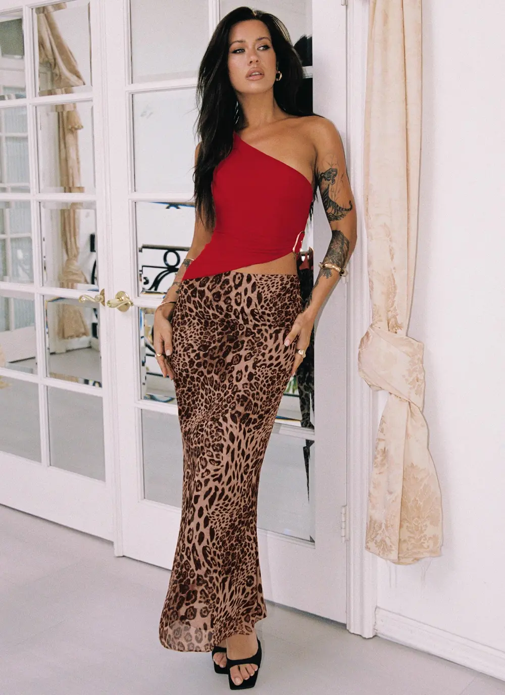 Eleganza Maxi Skirt Leopard