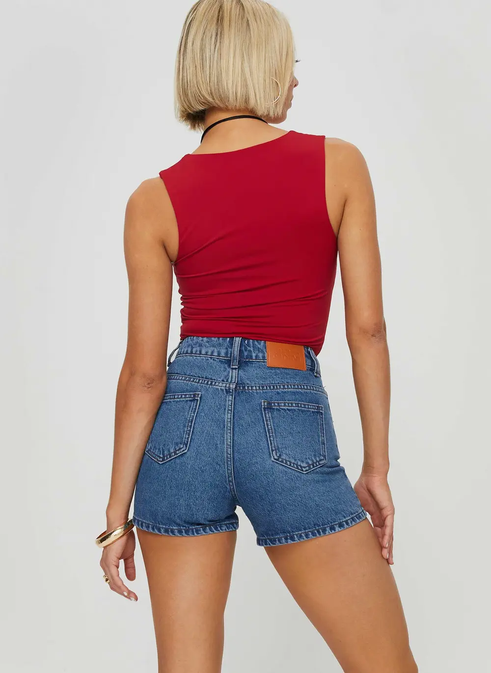 Tropicana Denim Shorts Mid Wash