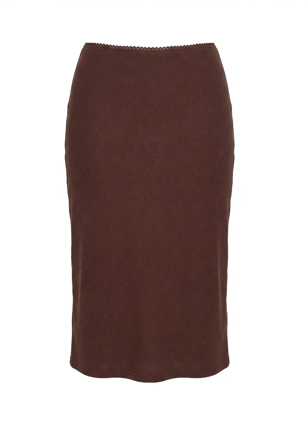 Baseline Rib Midi Skirt Chocolate